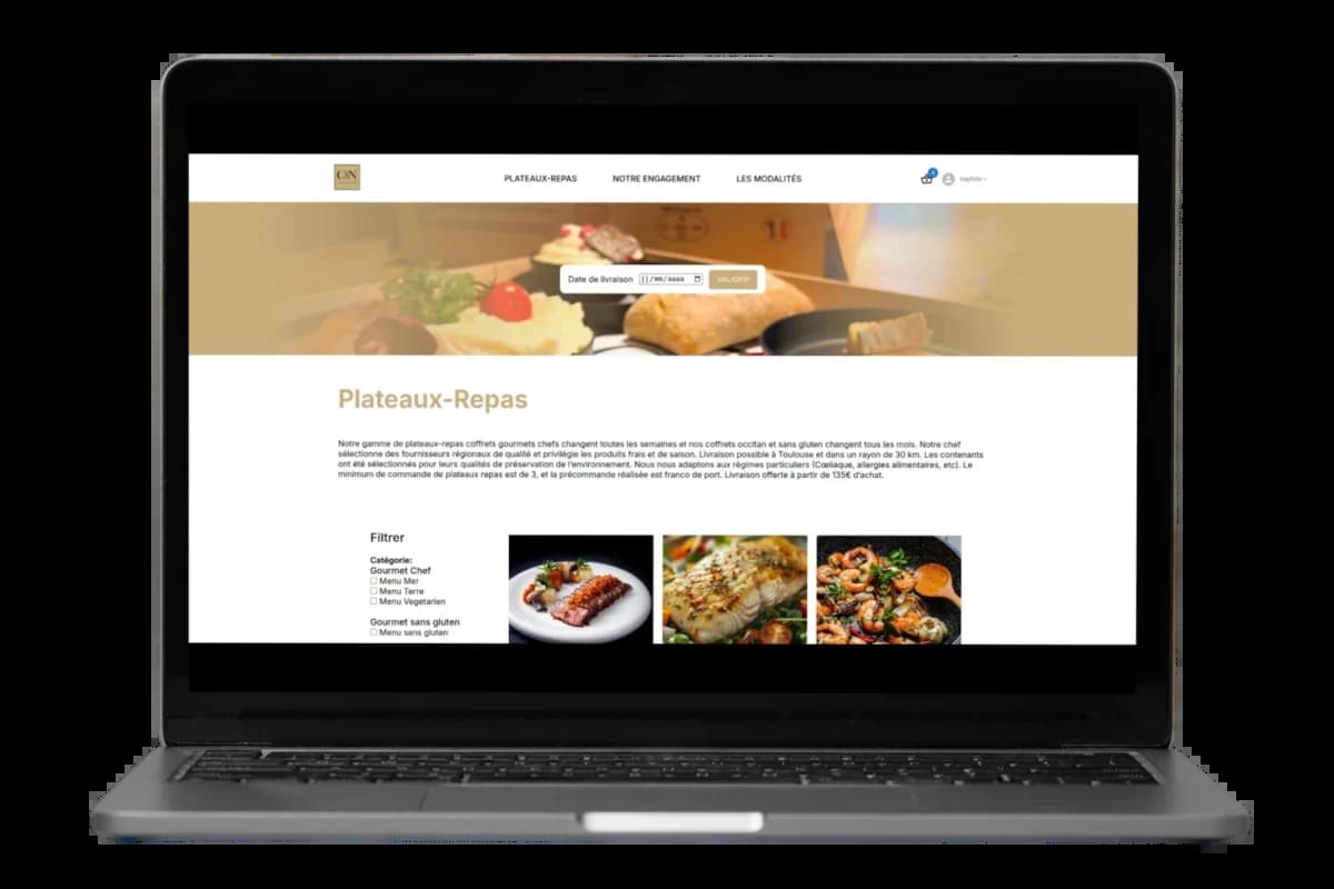 Application plateaux repas